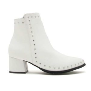 qupid white studded booties
